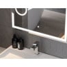 Mexen Onyx zrkadlo do kúpeľne podsvietené s kozmetickým zrkadielkom 80 x 60 cm, LED 6000K, protirosné - 9813-080-060-611-00