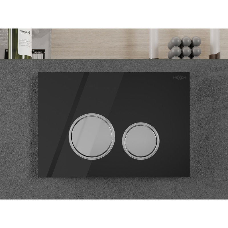 Mexen Fenix 06 splachovací tlačidlo, čierne - 600623