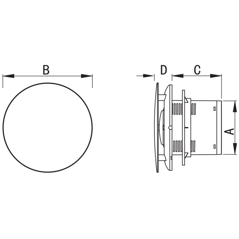 Mexen AXR 100 kúpeľňový ventilátor s vlhkostným senzorom, strieborný - W9602-100H-11