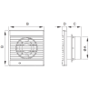 Mexen EXS 100 kúpeľňový ventilátor, biely - W9604-100-00