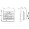 Mexen EXS 150 kúpeľňový ventilátor, šnúrkový spínač, biely - W9604-150K-00