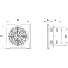 Mexen WXS 150 kúpeľňový ventilátor, biely - W9606-150-00