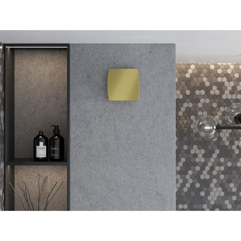 Mexen AXS 100 kúpeľňový ventilátor so snímačom vlhkosti, zlatý - W9601-100H-50