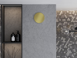 Mexen AXR 100 kúpeľňový ventilátor so senzorom vlhkosti, zlatý - W9602-100H-50