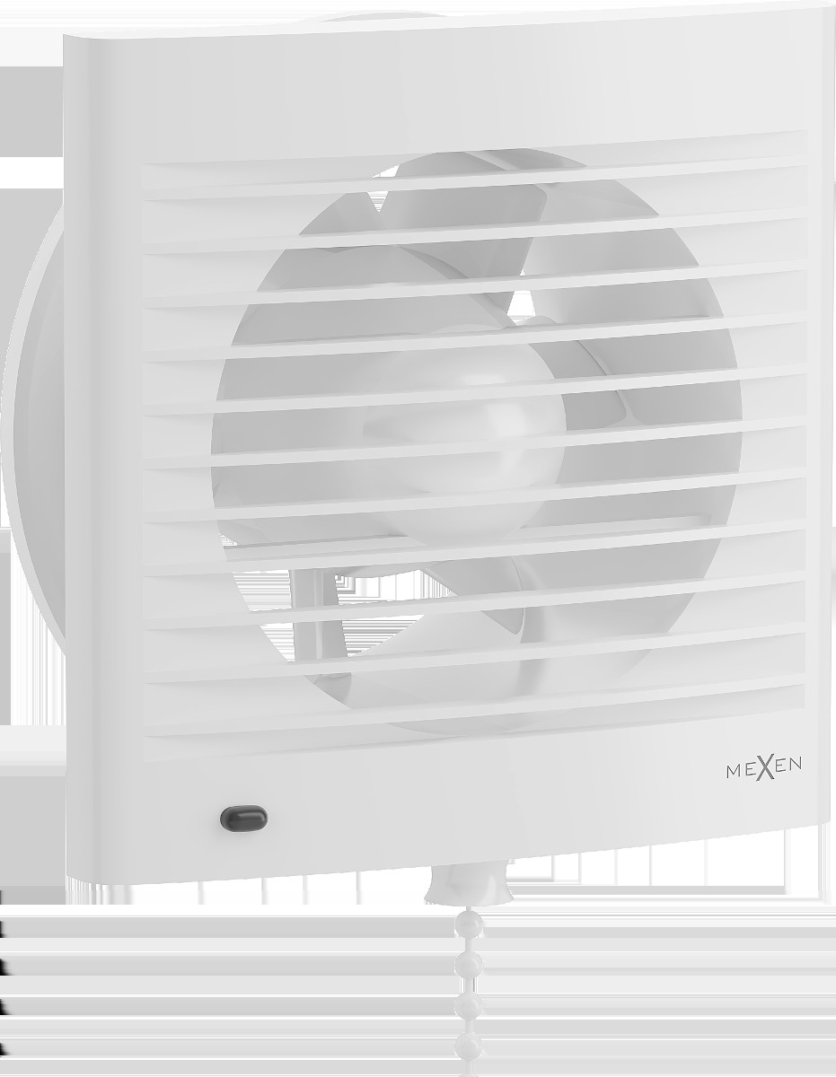 Mexen EXS 120 kúpeľňový ventilátor, spínacia šnúrka, biely - W9604-125K-00