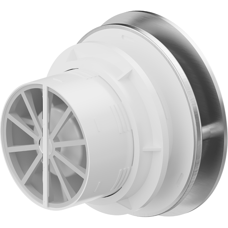 Mexen AXR 100 kúpeľňový ventilátor s vlhkostným senzorom, strieborný - W9602-100H-11