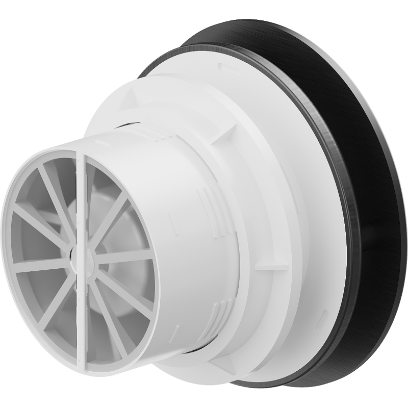 Mexen AXR 100 kúpeľňový ventilátor s časovačom, čierny - W9602-100T-70