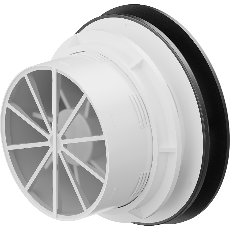 Mexen AXR 150 kúpeľňový ventilátor s čidlom vlhkosti, čierny - W9602-150H-70