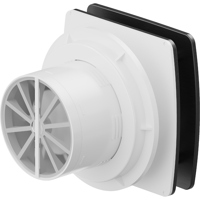 Mexen AXS 100 kúpeľňový ventilátor so senzorom vlhkosti, čierny - W9601-100H-70