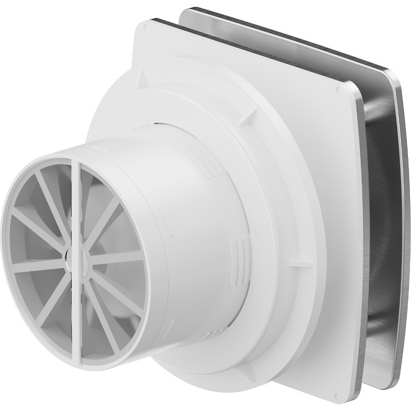 Mexen AXS 100 kúpeľňový ventilátor so senzorom vlhkosti, strieborný - W9601-100H-11