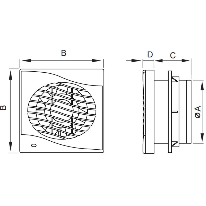 Mexen DXS 120 kúpeľňový ventilátor, ťahový vypínač, biely - W9603-125K-00