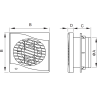 Mexen DXS 100 kúpeľňový ventilátor, šnúrkový spínač, biely - W9603-100K-00