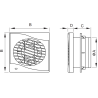 Mexen DXS 100 kúpeľňový ventilátor, šnúrkový vypínač, biely - W9603-100K-00