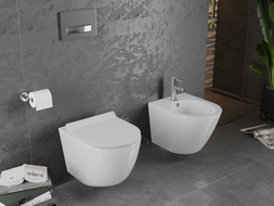 Mexen Lena miska wc Rimless s pomaly zatvárajúcim sa vekom slim, duroplast, biely lesk - 30224000