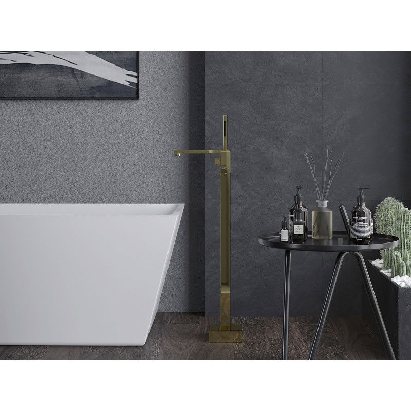 Mexen Urano voľne stojaca vaňová batéria, zlatá - 75233-50