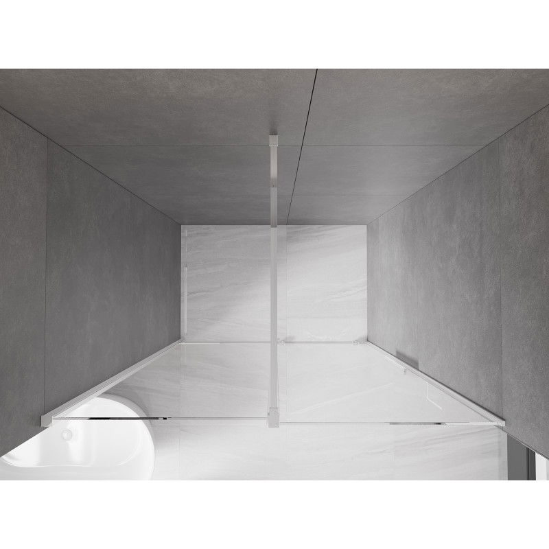 Mexen Velar sprchové dvere posuvné 160 cm, transparentné, chróm - 871-160-000-01-01