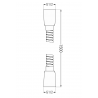 Mexen sprchová hadica 150 cm, zbraňová sivá, leštená - 79460-66