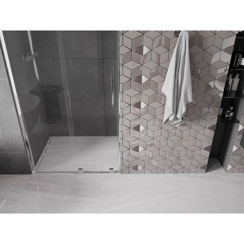Mexen Velar posuvné sprchové dvere 120 cm, priehľadné, chróm - 871-120-000-01-01