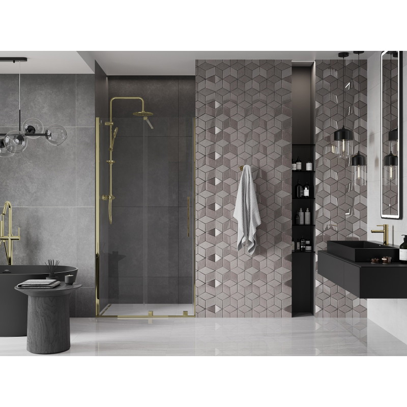 Mexen Velar posuvné sprchové dvere 110 cm, transparentné, zlaté - 871-110-000-01-50