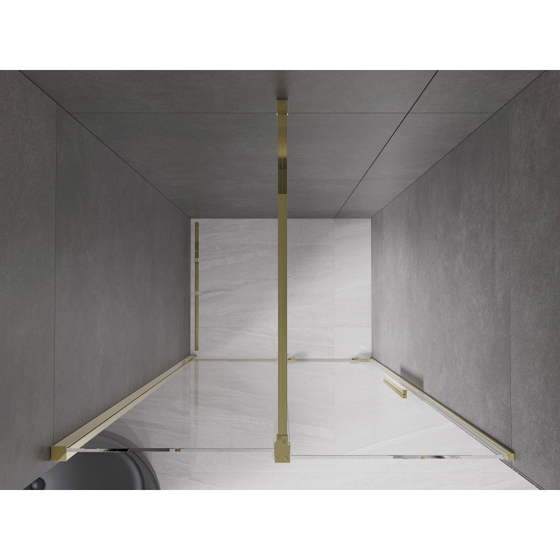 Mexen Velar posuvné sprchové dvere 110 cm, transparentné, zlaté - 871-110-000-01-50