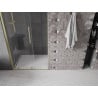 Mexen Velar posúvacie sprchové dvere 120 cm, Priehľadné, zlaté kefované - 871-120-000-01-55