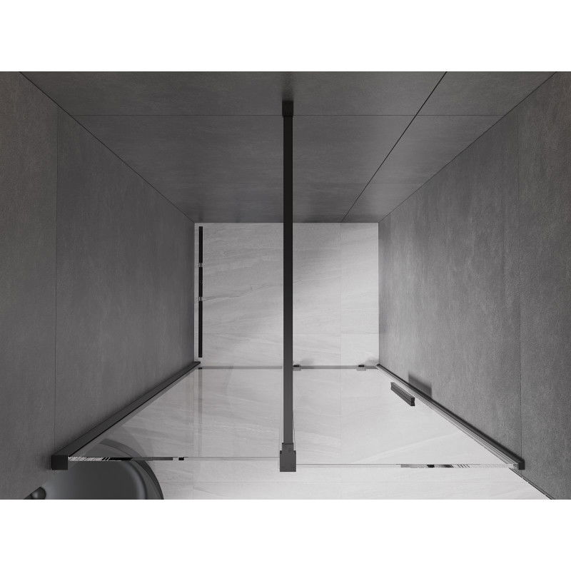 Mexen Velar posuvné sprchové dvere 120 cm, transparentné, čierne - 871-120-000-01-70