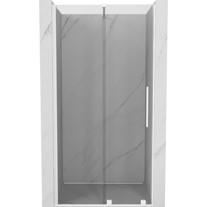 Mexen Velar Posuvné sprchové dvere 100 cm, transparentné, biele - 871-100-000-01-20