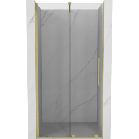 Mexen Velar posuvné sprchové dvere 90 cm, transparentné, zlaté kartáčované - 871-090-000-01-55