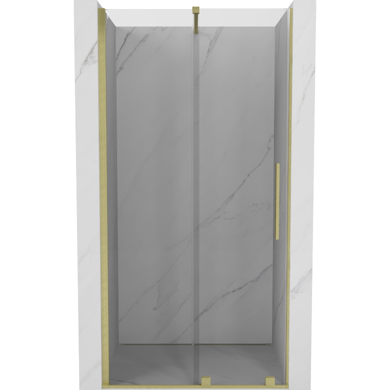 Mexen Velar posuvné sprchové dvere 110 cm, transparentné, zlaté kartáčované - 871-110-000-01-55
