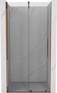 Mexen Velar posúvacie sprchové dvere 120 cm, Priehľadné, Zlatoružová - 871-120-000-01-60