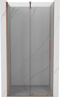 Mexen Velar posuvné sprchové dvere 90 cm, transparentné, brúsená meď - 871-090-000-01-65