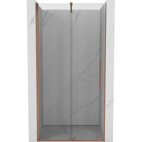 Mexen Velar posuvné sprchové dvere 100 cm, transparentné, brúsená meď - 871-100-000-01-65