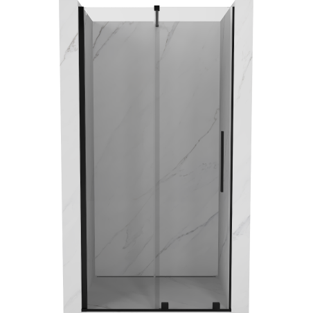 Mexen Velar sprchové dvere posuvné 110 cm, transparentné, čierne - 871-110-000-01-70