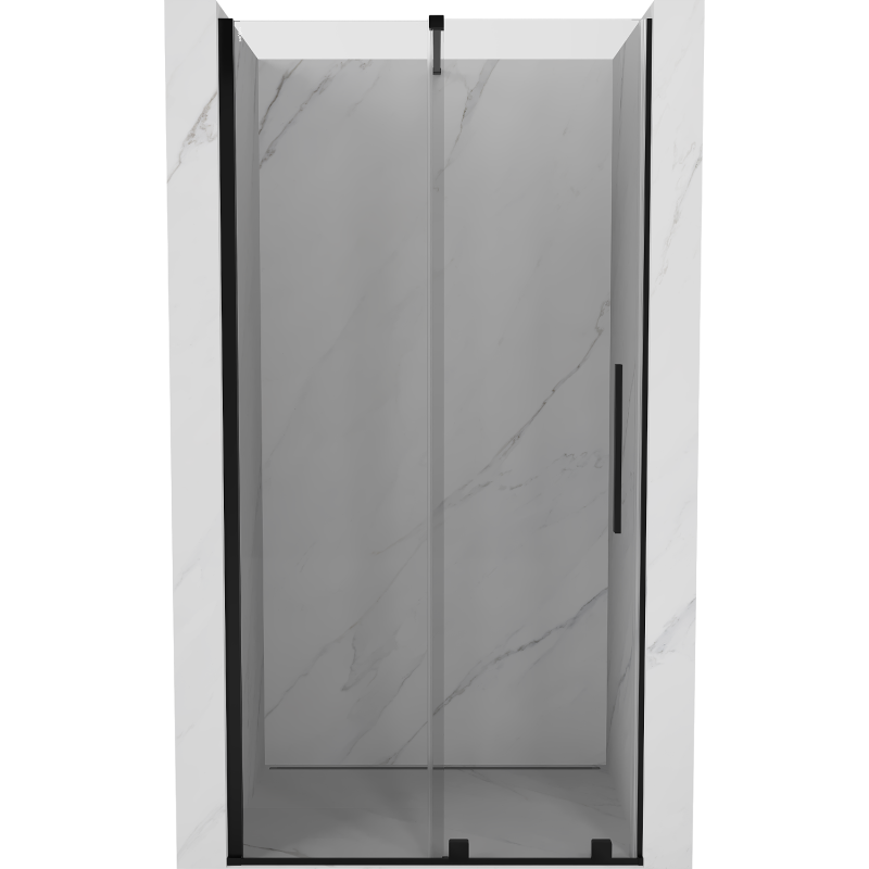 Mexen Velar posuvné sprchové dvere 120 cm, transparentné, čierne - 871-120-000-01-70
