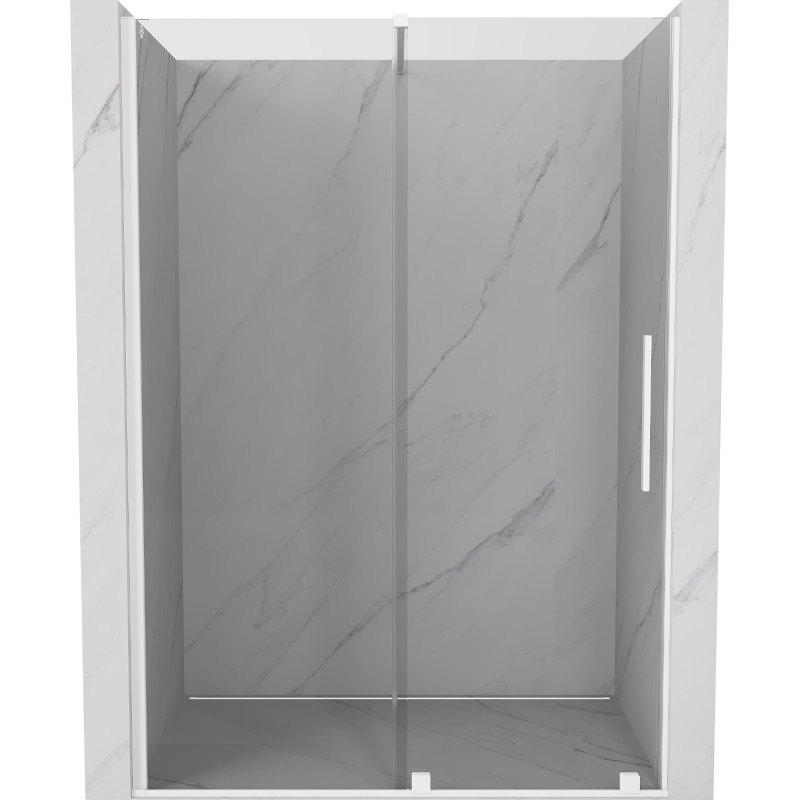 Mexen Velar posuvné sprchové dvere 150 cm, priehľadné, biele - 871-150-000-01-20