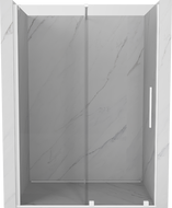 Mexen Velar posúvacie sprchové dvere 150 cm, Priehľadné, Biele - 871-150-000-01-20
