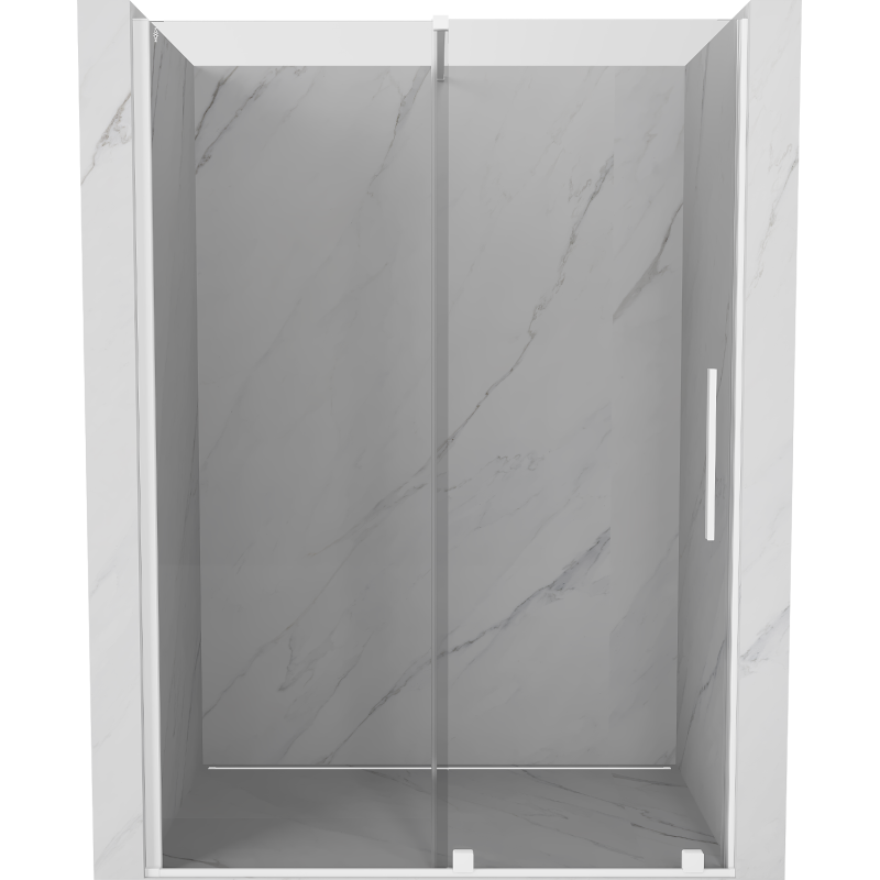 Mexen Velar posuvné sprchové dvere 160 cm, priehľadné, biele - 871-160-000-01-20