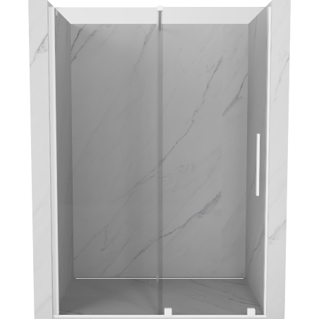 Mexen Velar posuvné sprchové dvere 160 cm, transparentné, biele - 871-160-000-01-20