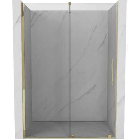 Mexen Velar sprchové dvere posuvné 140 cm, transparentné, zlaté - 871-140-000-01-50