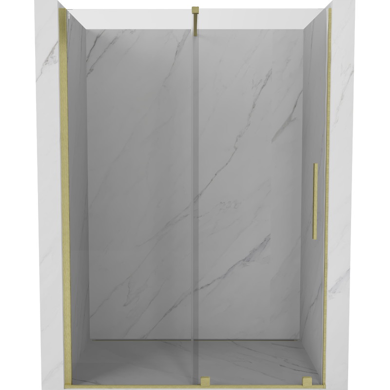 Mexen Velar posuvné sprchové dvere 150 cm, transparentné, zlaté brúsené - 871-150-000-01-55