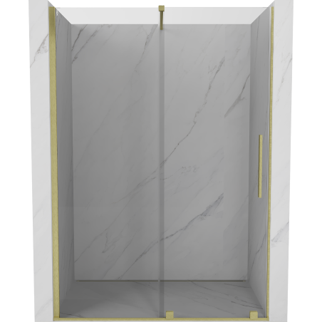 Mexen Velar posuvné sprchové dvere 150 cm, transparentné, zlaté brúsené - 871-150-000-01-55