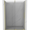 Mexen Velar posuvné sprchové dvere 150 cm, transparentné, zlaté brúsené - 871-150-000-01-55