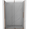 Mexen Velar posuvné sprchové dvere 160 cm, transparentné, ružové zlato - 871-160-000-01-60