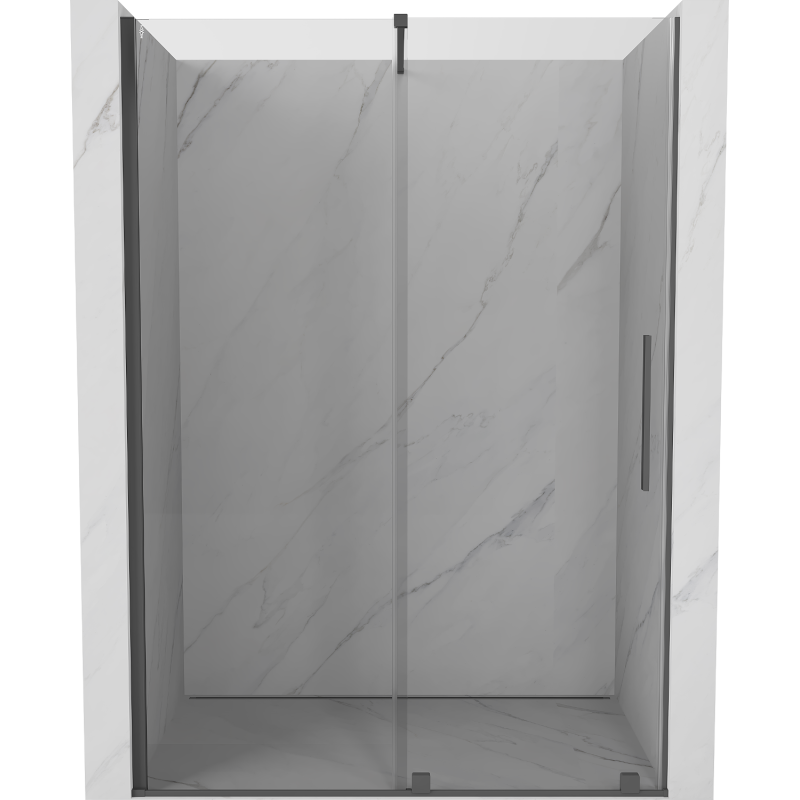 Mexen Velar posuvné sprchové dvere 140 cm, transparentné, brúsená gun gray - 871-140-000-01-66