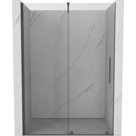 Mexen Velar posuvné sprchové dvere 140 cm, transparentné, brúsená gun gray - 871-140-000-01-66