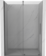 Mexen Velar posúvacie sprchové dvere 140 cm, Priehľadné, gun gray kefovaný - 871-140-000-01-66