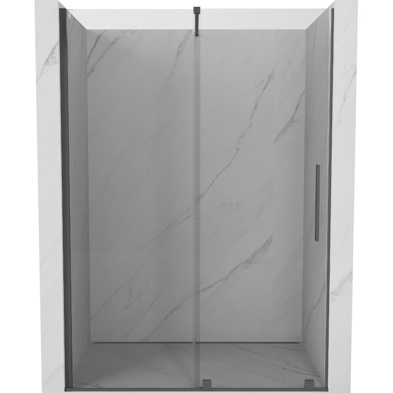 Mexen Velar posuvné sprchové dvere 160 cm, transparentné, brúsená gun gray - 871-160-000-01-66