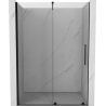 Mexen Velar posuvné sprchové dvere 140 cm, transparentné, čierne - 871-140-000-01-70
