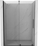 Mexen Velar posúvacie sprchové dvere 140 cm, Priehľadné, Čierne - 871-140-000-01-70