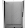 Mexen Velar posuvné sprchové dvere 160 cm, transparentné, čierne - 871-160-000-01-70